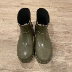 Green UGG rain boots